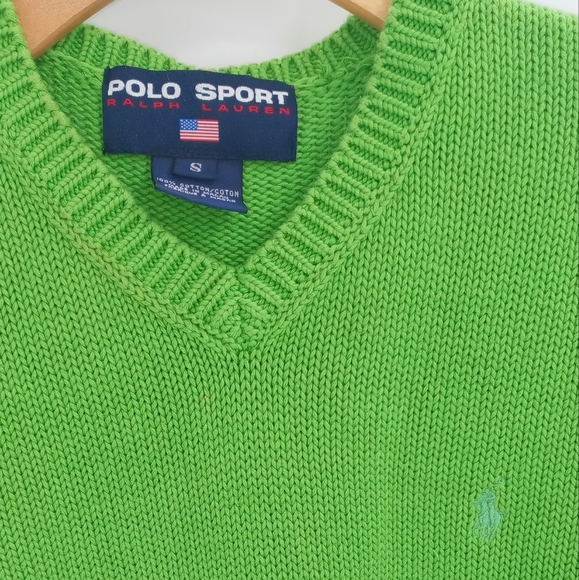 Polo Sport Knit V-Neck Pullover Sweater - Picture 5 of 5